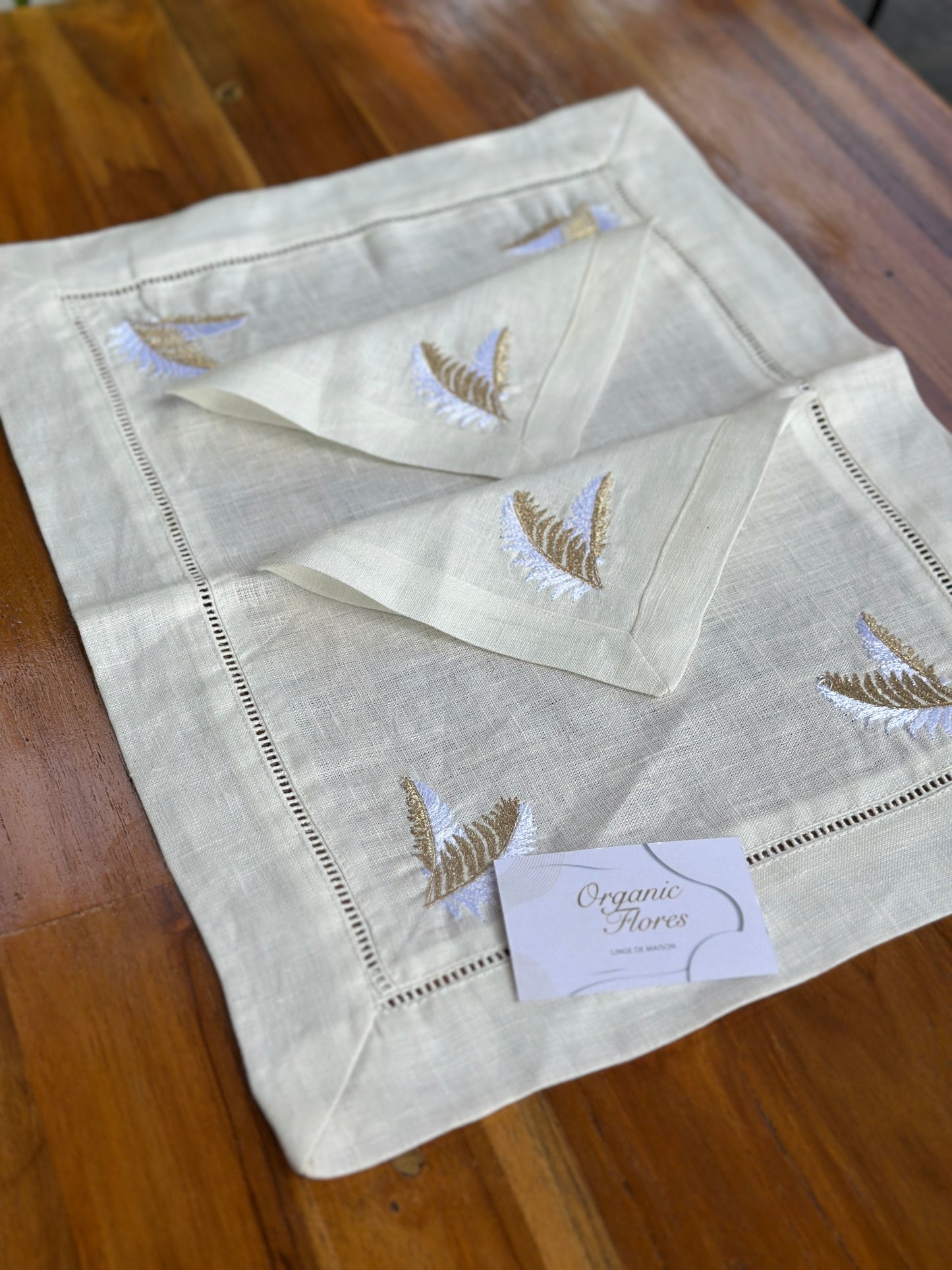 fond de plateau & 6 Serviettes cocktails