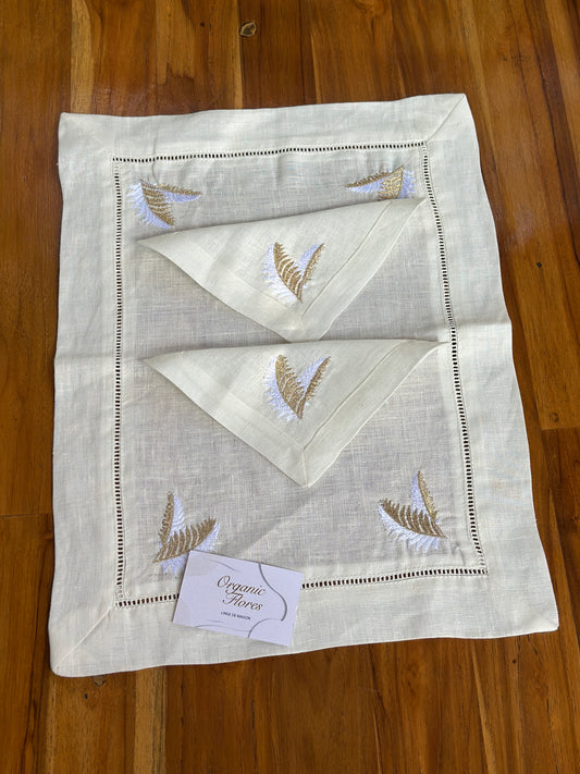 fond de plateau & 6 Serviettes cocktails