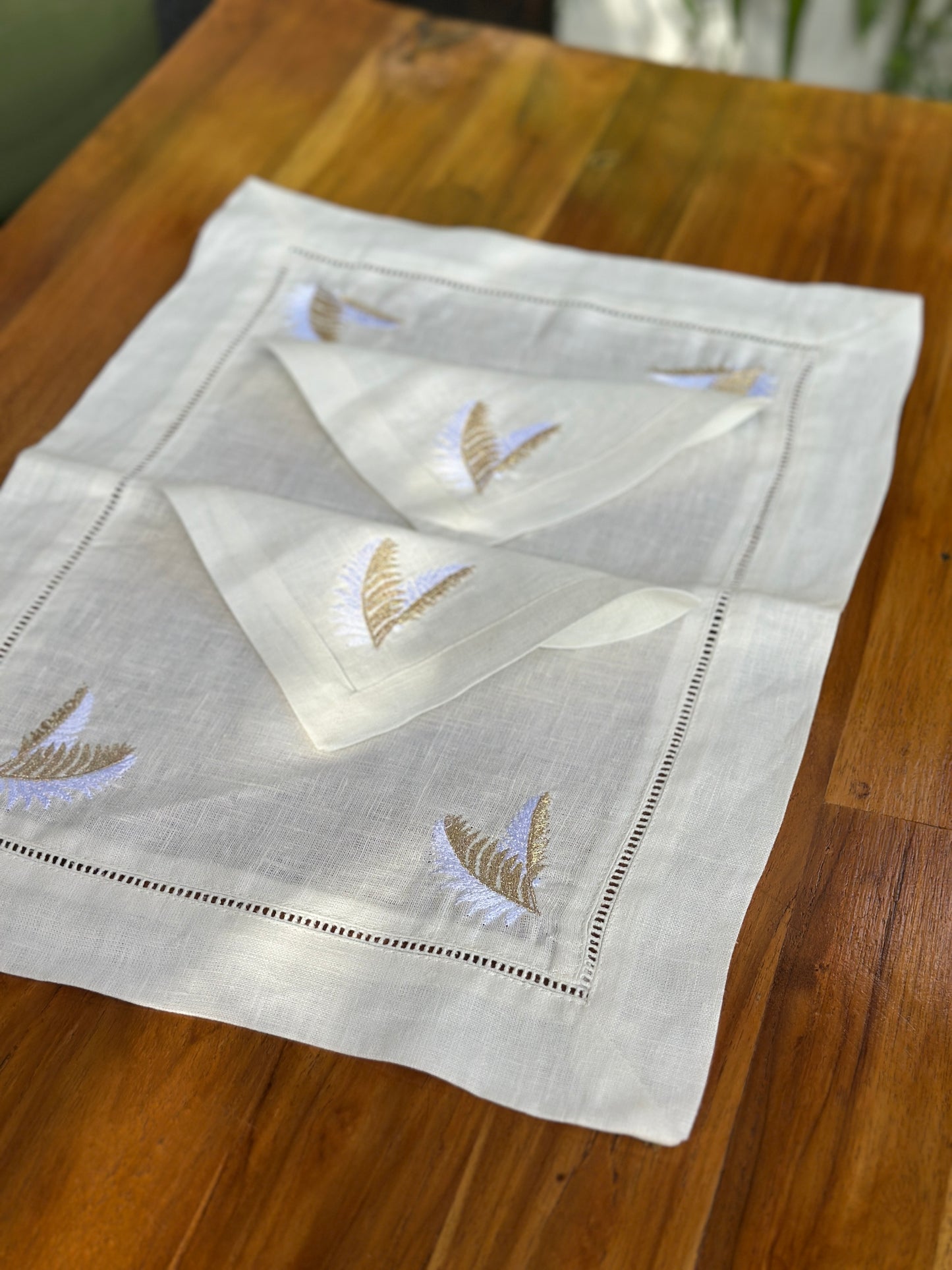 fond de plateau & 6 Serviettes cocktails